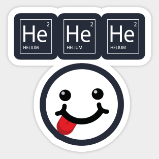 Atomic Symbol of Helium, He Sticker